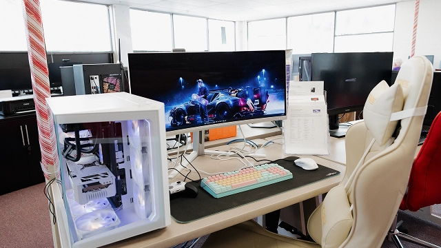 Custom gaming PC setup at Simplified Computers.