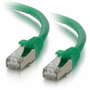 Quiktron Q-Series Patch Cords, CAT6A Shielded, Booted, Green, 1 FT