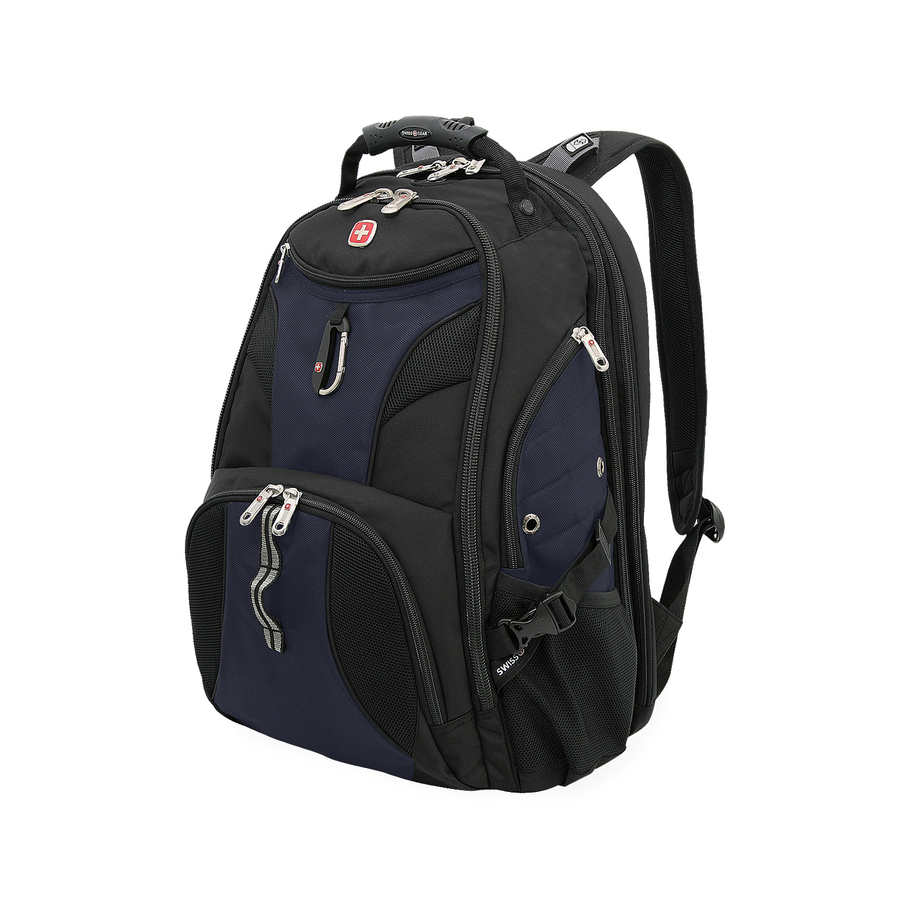 Swissgear Scansmart Backpack - Blue Fits Up To 17In Laptop Tsa Blk