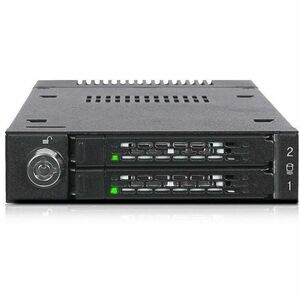 Icy Dock ToughArmor MB834M2K-B Drive Enclosure for 3.5" M.2, PCI Express NVMe - Mini-SAS HD Host Interface Internal - Black