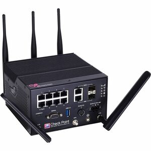 Check Point Quantum Rugged 1570R Network Security/Firewall Appliance - 10 Port - 10/100/1000Base-T, 1000Base-F - Gigabit Ethernet - 1.86 Gbit/s Firewall Throughput - Wireless LAN IEEE 802.11b/g/n/ac - AES (128-bit) - 10 x RJ-45 - 2 Total Expansion Slots - 50 Hz, 60 Hz - Desktop, Wall Mountable, DIN Rail Mountable, Rack-mountable