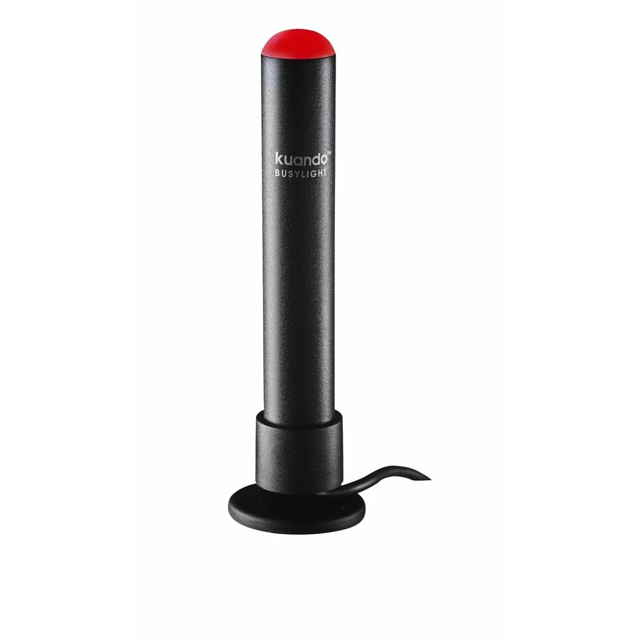 kuando Busylight UC Alpha - Presence/Status indicator and Ringer for UC platforms - Displays your presence state to avoid interruptions, Call Alert - Rings and flashes on incoming calls - Missed Conversation notification on some platforms. Magnetic mounting. Dimensions: Round - 4 3/8 x 1/2 in.