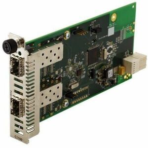 Transition Networks ION Fiber to Fiber Media Converter Module - Multi-mode, Single-mode - 2.5 Gigabit Ethernet - 100Base-X, 2.5GBase-X - 2.50 Gbit/s - 2.0 x Expansion Slots - SFP (mini-GBIC) - 2 x SFP Slots - AC/DC