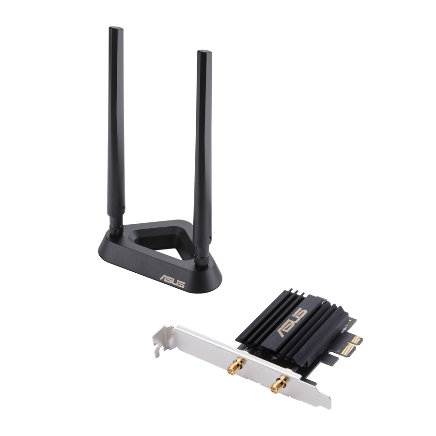 [21PCIEWR-AXBT50-Asus] Asus PCE-AX58BT IEEE 802.11ax Bluetooth 5.0 Wi-Fi/Bluetooth Combo Adapter for Desktop Computer
