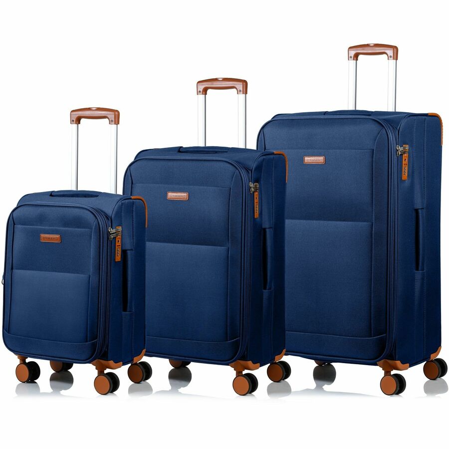 CHAMPS Classic Collection - 3-piece Softside Luggage set - Navy