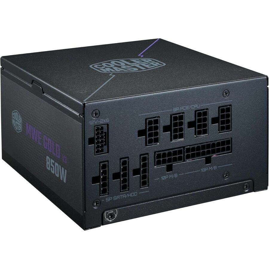 Cooler Master MWE Gold 850 V3 Fully Modular Power Supply - 850W 80+ Gold Certified PSU, Cybenetics Platinum, 90° 12V-2x6 PCIe 5.1, ATX 3.1 Support, Low Noise Zero-RPM Mode, 10-Year Warranty
