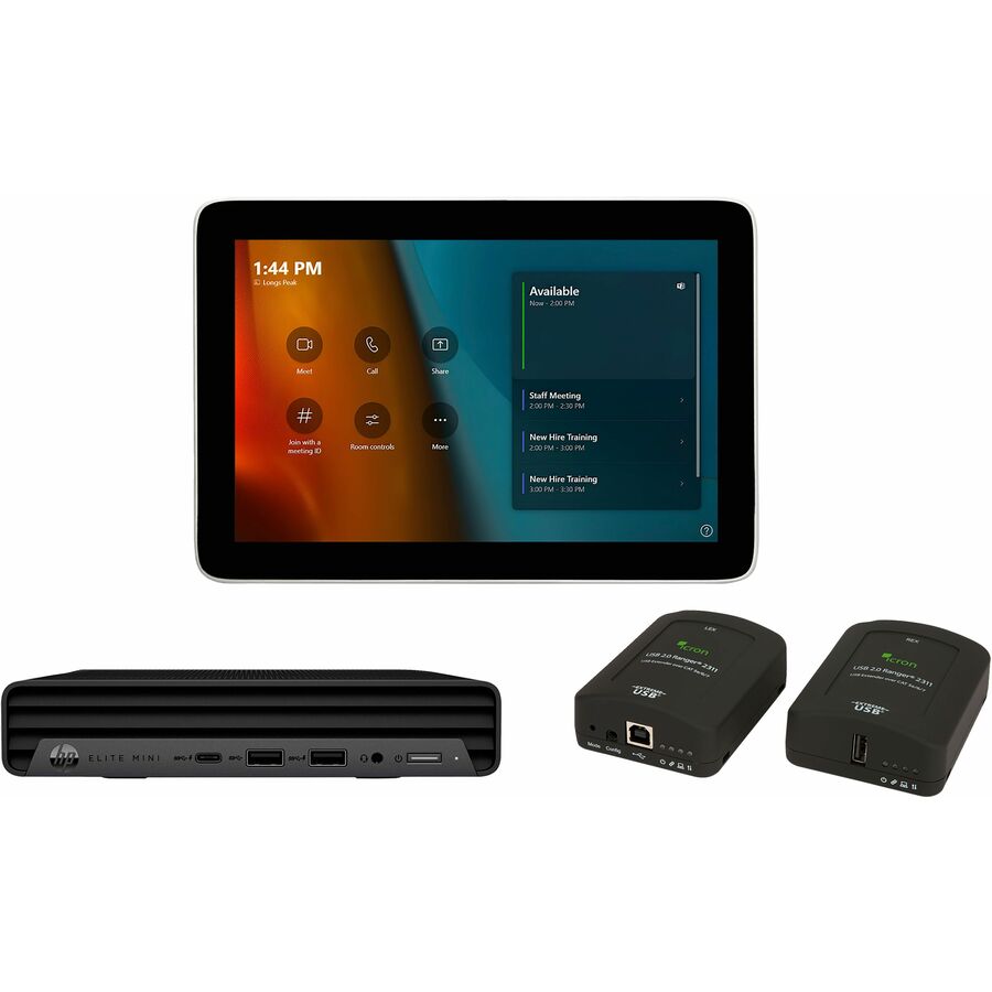 Poly Microsoft Teams Room Base Kit HP Mini PC with GC8 Cat5e Extender (ABA) - For Video Conferencing, Meeting Room - USB - Wireless LAN