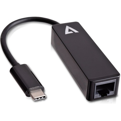 [21USBcENET] V7 Black USB Video Adapter USB-C Male to RJ45 Male