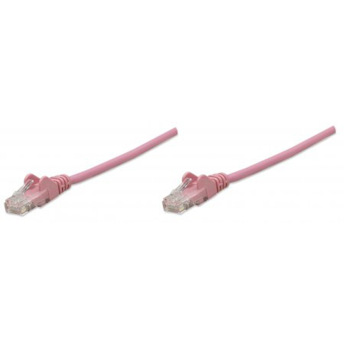 Intellinet Network Solutions Cat6 UTP Network Patch Cable, 1 ft (0.3 m), Pink