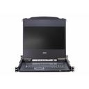 ATEN 8-Port PS/2-USB VGA Single Rail LCD KVM Switch