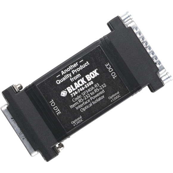Black Box Opto Isolator - RS232, DB25 Male to DB25 Female, 115.2-Kbps