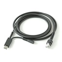 Zebra USB Data Transfer Cable - 7 ft USB Data Transfer Cable for Barcode Scanner - First End: USB Type A - Shielding - 1
