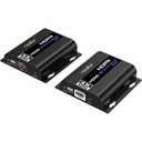 Rocstor TrueReach Video Extender Transmitter/Receiver - 656.17 ft Range - 2 x Network (RJ-45) - 1 x HDMI In - 1 - 1 - 1 - 1080p, 720p, 576p, 480p - 4K - 4096 x 2160 - Category 5e, Category 5, Category 6 - Display, HDTV, Projector, Computer