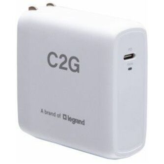 C2G USB-C® Power Adapter - 100W - 100 W - 120 V AC, 230 V AC Input - 5 V DC, 9 V DC, 15 V DC, 20 V DC Output - 5 A - White