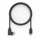 10ft USB-C to USB-C 90-Degree Power Cable Black