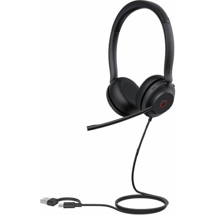 Yealink USB Wired Headset - Microsoft Teams Certification - Stereo - USB Type A, USB Type C - Wired - 32 Ohm - 20 Hz to 20 kHz - Over-the-head - Binaural - Supra-aural - 4.92 ft Cable - Noise Cancelling, Electret Condenser Microphone - Noise Canceling - Black