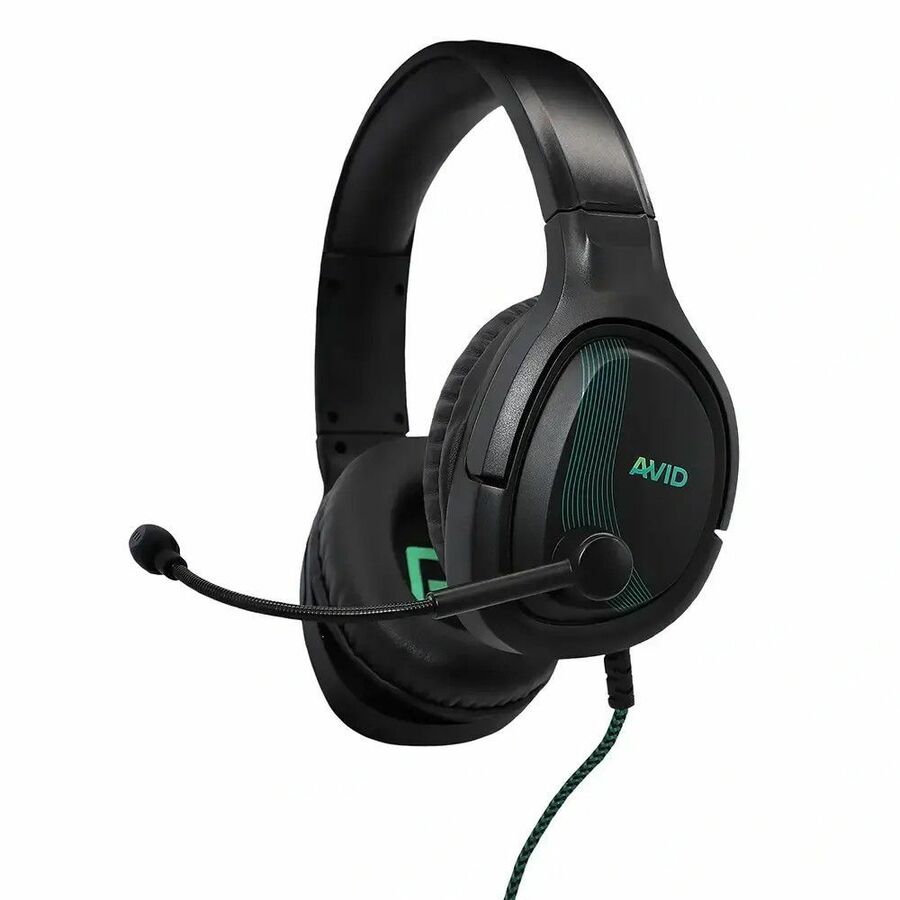 AVID AVIGA AP-1000 Gaming Headset - Stereo - USB Type A - Wired - 32 Ohm - 50 Hz to 20 kHz - On-ear, Over-the-head, Over-the-ear - Binaural - Circumaural - 5 ft Cable - Noise Cancelling, Bi-directional Microphone - Noise Canceling - Black