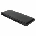 AddOn USB 3.1 (C), 4x USB 3.0 (A), 2x Displayport, 1x HDMI, SD Card Slot, with Audio and Ethernet, Black Docking Station