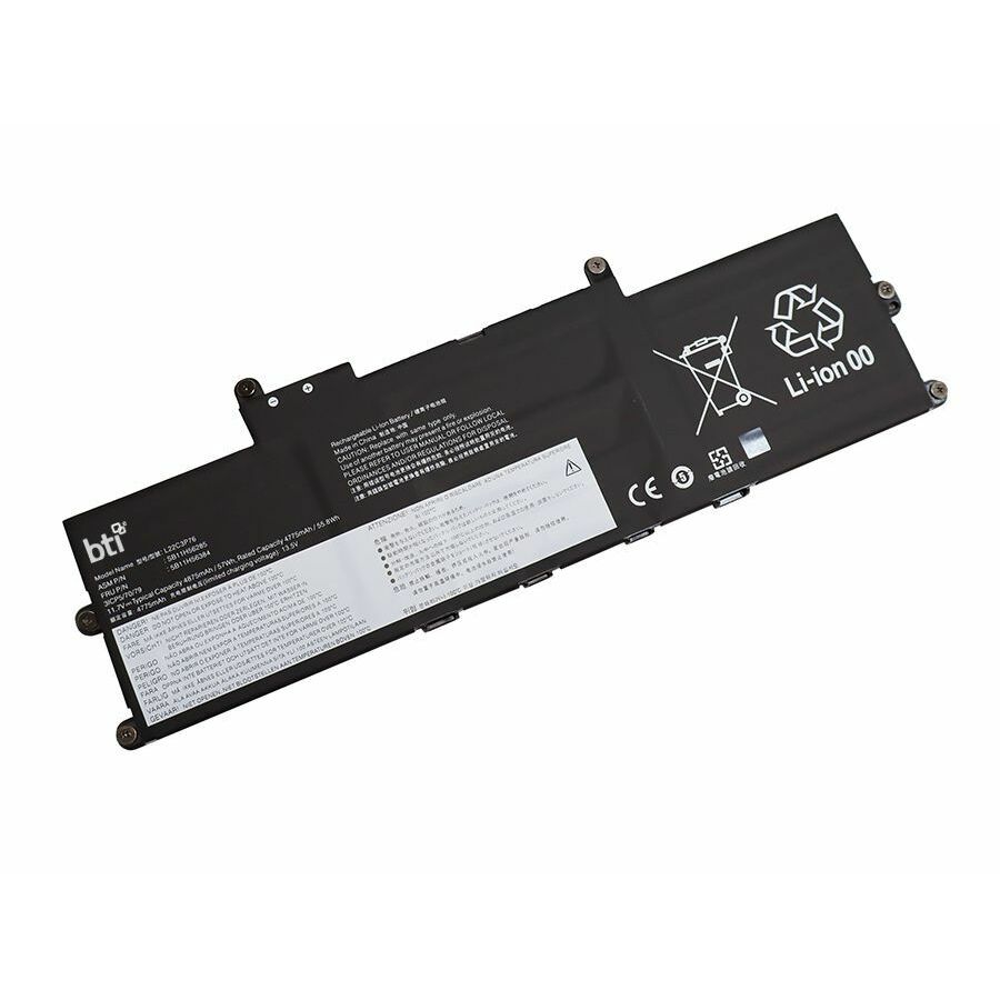 BTI 5B11H56383-BTI 3-CELL 11.7V LI-ION NOTEBOOK BATTERY FOR LENOVO THINKPAD X1 CARBON 12TH GEN, X1 CARBON 12TH GEN 21KC, X1 CARBON 12TH GEN 21KD, X1 2-IN-1 GEN 9, X1 2-IN-1 GEN 9 21KE, X1 2-IN-1 GEN 9 21KF