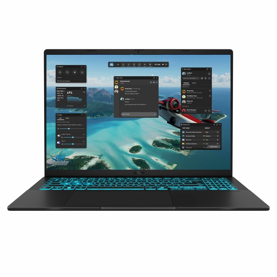 Asus V16 V3607 V3607VM-DS79 16" Gaming Notebook - WUXGA - 144 Hz - Intel Core 7 240H - 32 GB - 1 TB SSD - Black