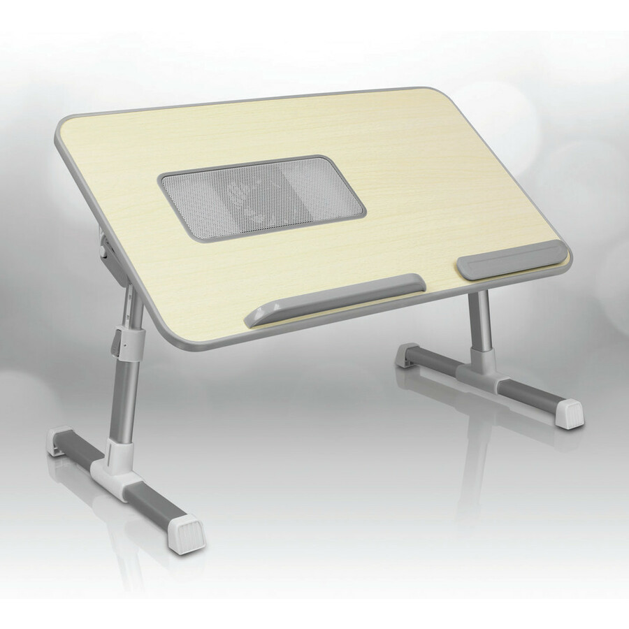 Aluratek Adjustable Ergonomic Laptop Cooling Table with Fan