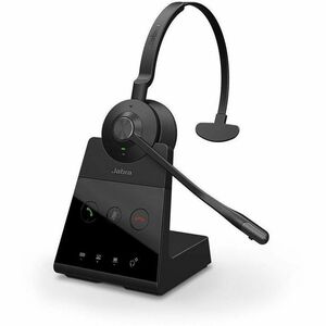 Jabra Engage 65 SE Headset - Mono - Wireless - DECT - 328.1 ft - 40 Hz to 16 kHz - Over-the-ear, Behind-the-neck, Over-the-head - Monaural - Supra-aural - MEMS Technology, Electret Condenser, Noise Cancelling, Directional Microphone - Noise Canceling - Black - TAA Compliant