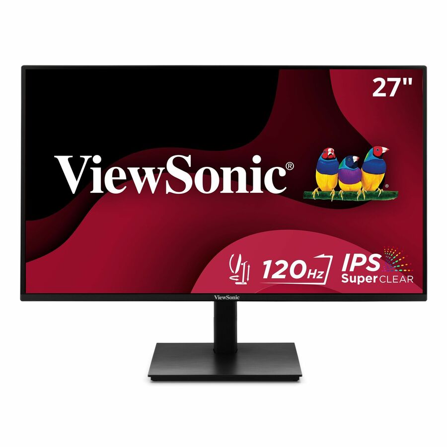 ViewSonic VA2748-MHJ 27 Inch 1080p Monitor, IPS Display with 120Hz for Smooth Home and Office Viewing, Eye Care Technology, Advanced Ergonomics, HDMI, VGA