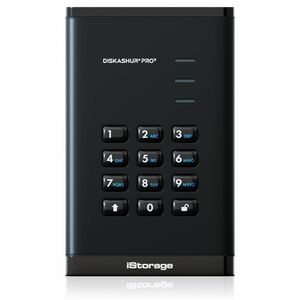 iStorage diskAshur PRO3 4 TB Portable Solid State Drive | FIPS 140-3 Level 3 Pending | Incorporated Common Criteria EAL 5+ | PIN protected | Dust/Water Resistant | TAA Compliant