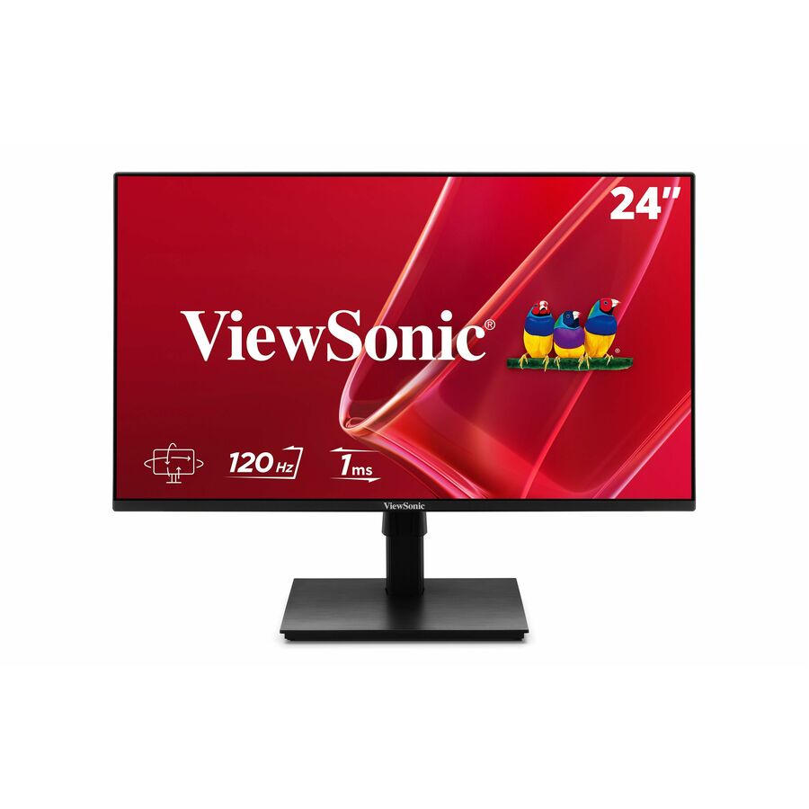 ViewSonic VA2448-MHJ 24 Inch 1080p Monitor, IPS Display with 120Hz for Smooth Home and Office Viewing, Eye Care Technology, Advanced Ergonomics, HDMI, and VGA Inputs
