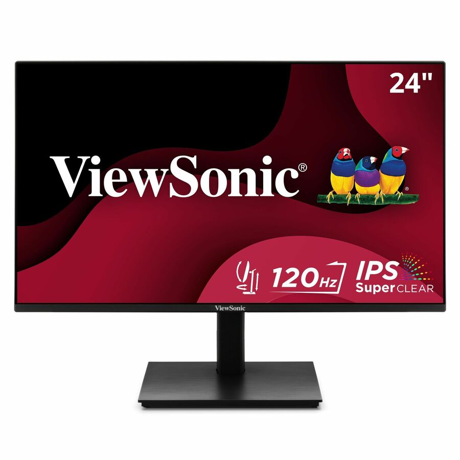 ViewSonic VA2448-MHJ 24 Inch 1080p Monitor, IPS Display with 120Hz for Smooth Home and Office Viewing, Eye Care Technology, Advanced Ergonomics, HDMI, and VGA Inputs