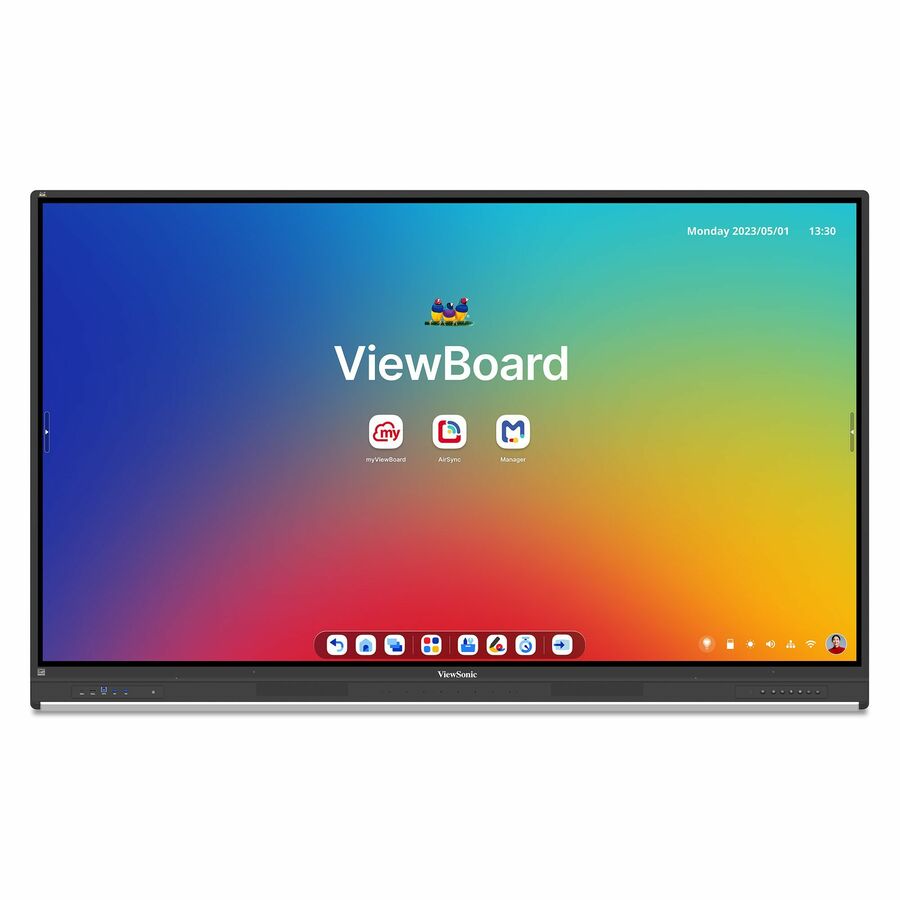ViewSonic IFP7553-ED-M 75 Inch 4K ViewBoard Interactive Flat Panel Display with Android 14 EDLA, TAA Compliant - 75" LCD - ARM Cortex A73 - 3840 x 2160 - 2160p - Android 14 - TAA Compliant