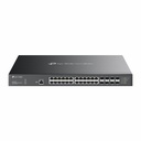 TP-Link Omada 32-Port 10GE L2+ Managed Switch with 24-Port PoE++ - 24 Ports - Manageable - 10 Gigabit Ethernet - 10GBase-T, 10GBase-X - 2 Layer Supported - 1010.20 W Power Consumption - 770 W PoE Budget - Twisted Pair, Optical Fiber - PoE Ports - 1U - Rack-mountable