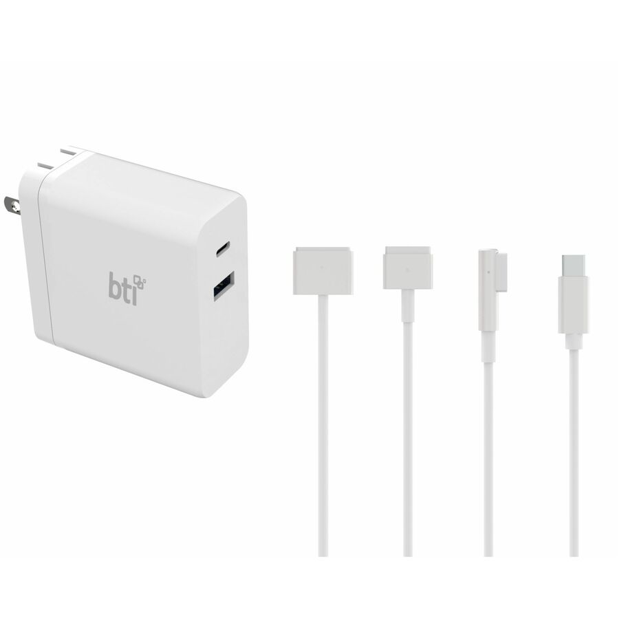 BTI 100WUSBC-MAG4T-BTI 100W AC ADAPTER FOR VARIOUS APPLE MACBOOK, MACBOOK AIR, MACBOOK PRO, IPAD AIR, IPAD PRO, IPAD, IPHONE, AIRPODS (MAGSAFE 1, 2, 3; USB-C)