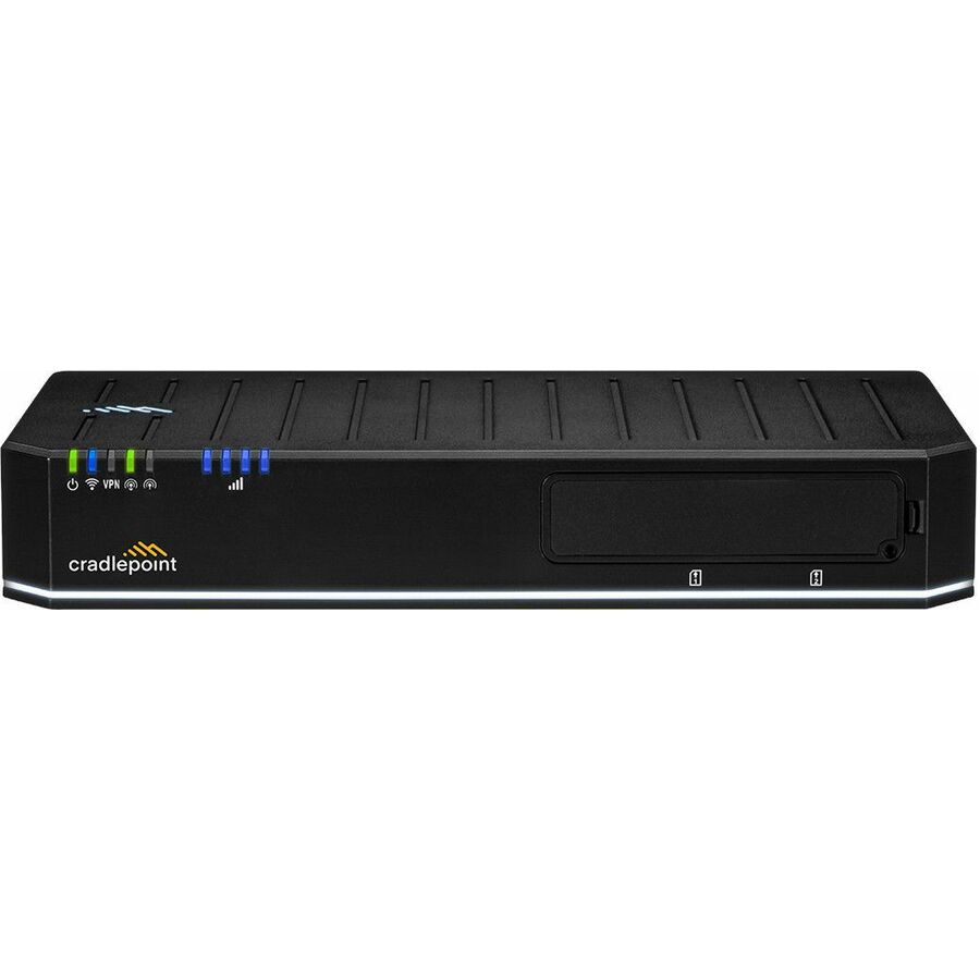 CradlePoint E300-5GB Wi-Fi 6 IEEE 802.11 a/b/g/n/ac/ax 2 SIM Ethernet, Cellular Modem/Wireless Router - 5G - HSPA+, LTE Advanced Pro, UMTS, WCDMA - Dual Band - 2.40 GHz ISM Band - 5 GHz UNII Band - 6 x Antenna(2 x Internal/4 x External) - 150 MB/s Wireless Speed - 4 x Network Port - 1 x Broadband Port - USB - 10 Gigabit Ethernet - VPN Supported - Desktop, Wall Mountable