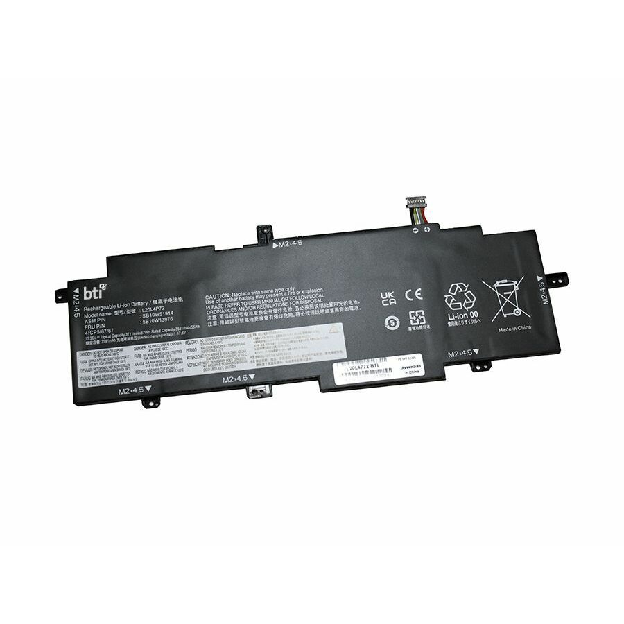 BTI L20L4P72-BTI 4-CELL 15.36V LI-ION NOTEBOOK BATTERY FOR LENOVO THINKPAD T14S GEN 2, T14S GEN 2 20WM, T14S GEN 2 20WN, T14S GEN 2 20XF, T14S GEN 2 20XG