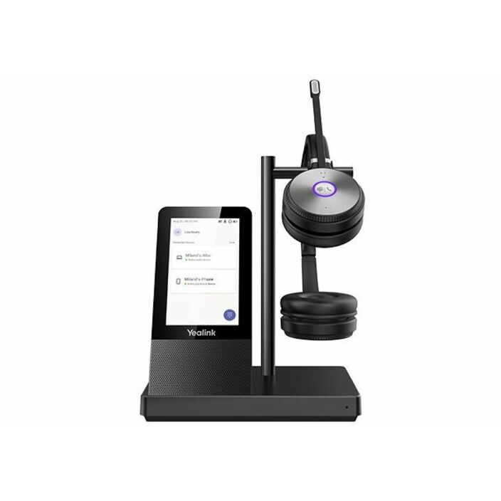 Yealink WH66 Headset - Stereo - USB 3.0 Type A - Wired/Wireless - Bluetooth/DECT - 524.9 ft - 32 Ohm - 20 Hz to 20 kHz - Over-the-head - Binaural - Ear-cup - 3.28 ft Cable