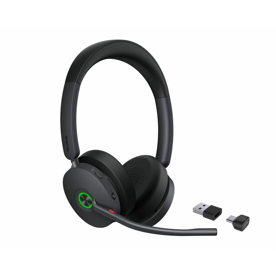 Yealink BH74 Headset - Stereo - Wireless - Bluetooth - 164 ft - 20 Hz to 20 kHz - Over-the-head, On-ear - Binaural - Supra-aural - Noise Cancelling Microphone