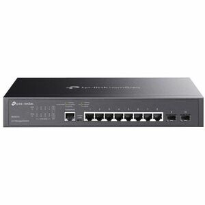 Omada 8-Port Gigabit L2+ Managed Switch with 2 SFP Slots - 8 Ports - Manageable - Gigabit Ethernet - 10/100/1000Base-T, 100/1000Base-X - 2 Layer Supported - 2 SFP Slots - 6.84 W Power Consumption - Twisted Pair, Optical Fiber - 1U - Rack-mountable, Desktop