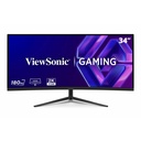 ViewSonic VX3418C-2K 34 Inch 1440p Ultrawide Curved Gaming Monitor, 180Hz and 1ms for Fast Gameplay, FreeSync Premium and HDR10 for Smooth Visuals, Full Ergonomic Adjustability, HDMI, and DisplayPort