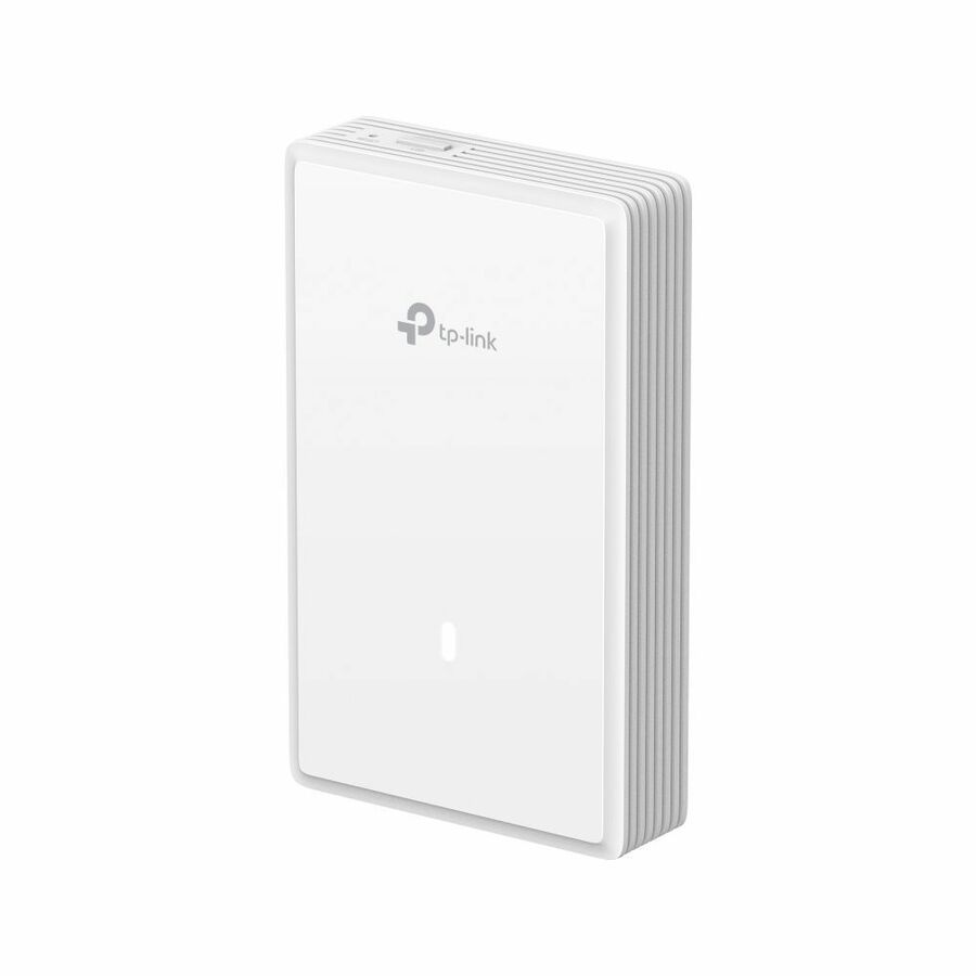 TP-Link Omada EAP725-WALL Dual Band Wi-Fi 7 IEEE 802.11 a/b/g/n/ac/ax/be 5 Gbit/s Wireless Access Point - 2.40 GHz, 5 GHz - 4 x Internal Antenna(s) - MIMO Technology - Multi User MIMO - 4 x Network (RJ-45) - 2.5 Gigabit Ethernet, Gigabit Ethernet - PoE Ports - Bluetooth 5.2 - Wall Mountable, Wall Plate