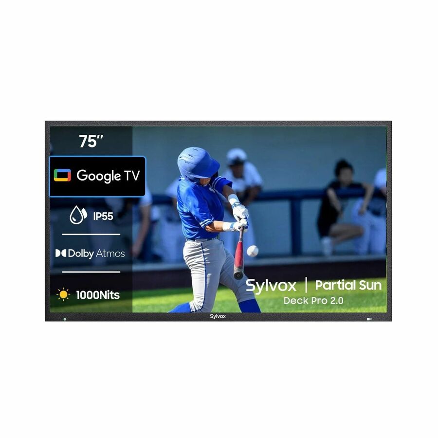SYLVOX Deck Pro 2.0 OT75A2KHGD 75" Smart LED-LCD TV 2024 - 4K UHDTV - High Dynamic Range (HDR) - Black