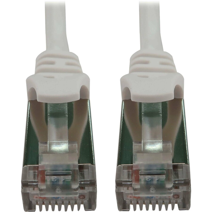 Tripp Lite by Eaton Cat6a 10G Snagless Shielded Slim STP Ethernet Cable (RJ45 M/M), PoE, White, 10 ft. (3.1 m)