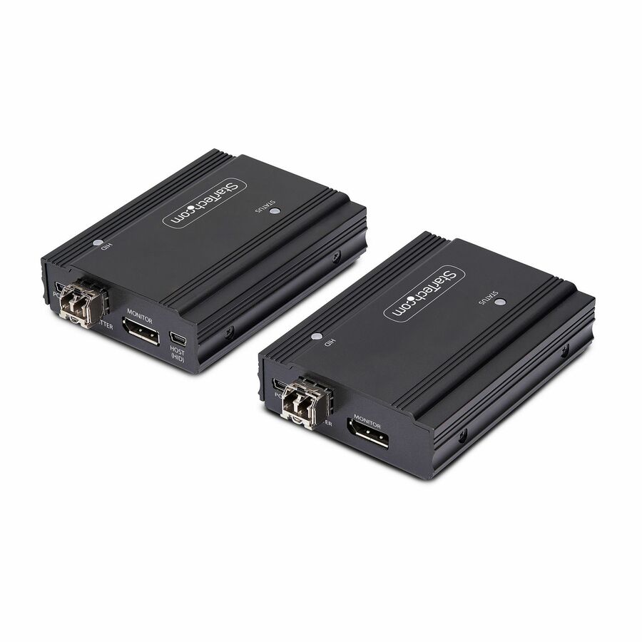 StarTech DisplayPort KVM Extender over Fiber Optic, 4K 60Hz Console Extender Kit Up to 984ft/300m, 2x 10G SFP+ Multi-mode Modules, TAA