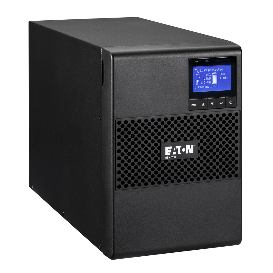 Eaton 9SX 700VA 630W 120V Online Double-Conversion UPS - 6 NEMA 5-15R Outlets, Cybersecure Network Card Option, Extended Run, Tower
