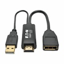 Tripp Lite by Eaton 4K HDMI to DisplayPort Active Adapter Video Converter with USB Power HDMI to DisplayPort (M/F) 4K 30Hz 6-in. (15.24 cm)