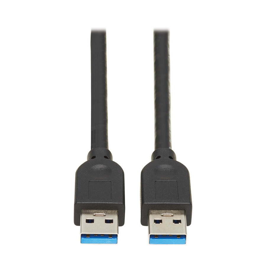 Eaton Tripp Lite Series USB 3.0 SuperSpeed A to A Cable for USB 3.0 All-in-One Keystone/Panel Mount Couplers (M/M), Black, 10 ft. (3 m)