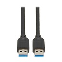 Eaton Tripp Lite Series USB 3.0 SuperSpeed A to A Cable for USB 3.0 All-in-One Keystone/Panel Mount Couplers (M/M), Black, 10 ft. (3 m)