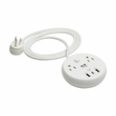 Eaton Tripp Lite Series Safe-IT 30W 2-Outlet Surge Protector - 5-15R Outlets, 3 USB Ports, 6 ft. (1.8 m) Cord, 300 Joules, Antimicrobial Protection, White
