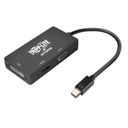 Eaton Tripp Lite Series Keyspan Mini DisplayPort to VGA/DVI/HDMI All-in-One Video Converter Adapter, 4K 60 Hz HDMI, DP 1.2, Black, 6 in.