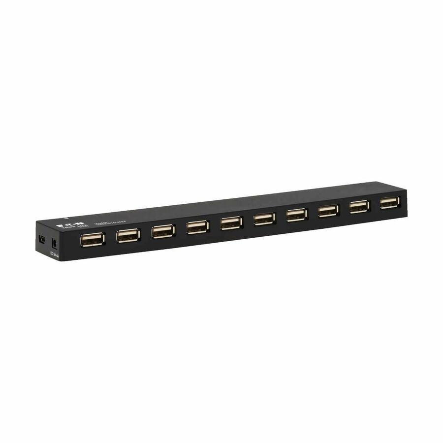 Eaton Tripp Lite Series 10-Port USB 2.0 Hub with Power Supply and International Plug Adapters
